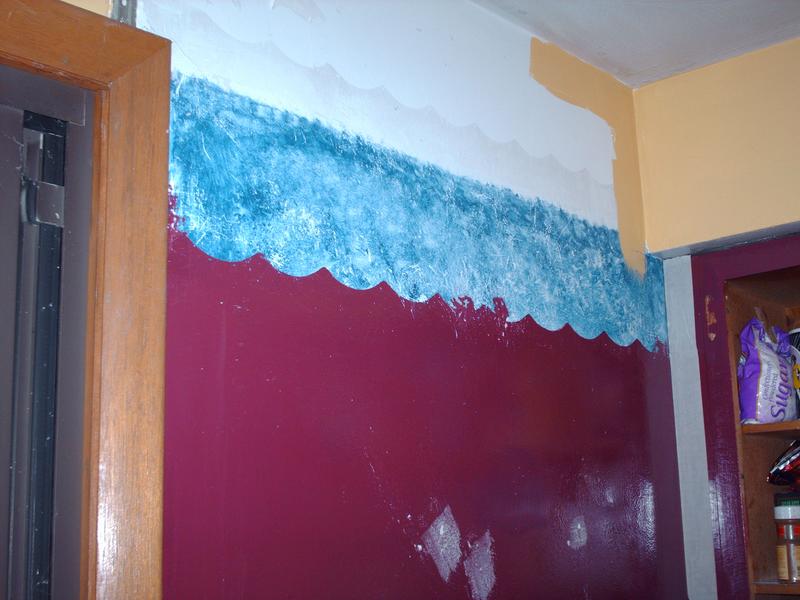 Walls were white, then sponged blue, then red, now honey.