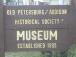 Petersburgh / Addison Museum sign.