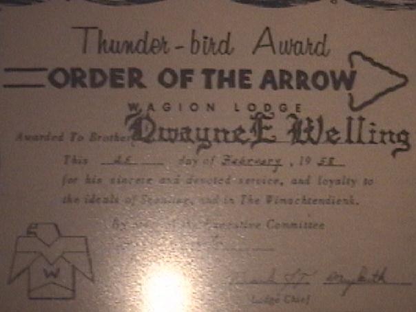 Welling Thunderbird Award