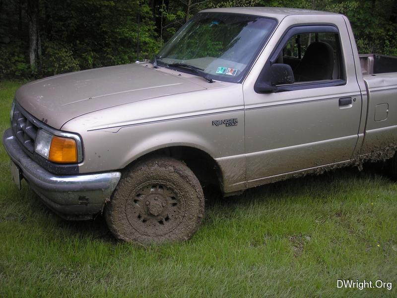 Muddy truck.