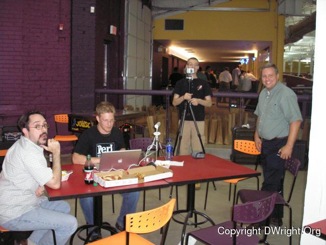 Chris Winters, Casey West, Tom Moertell (behind the camera), and David Hewitt